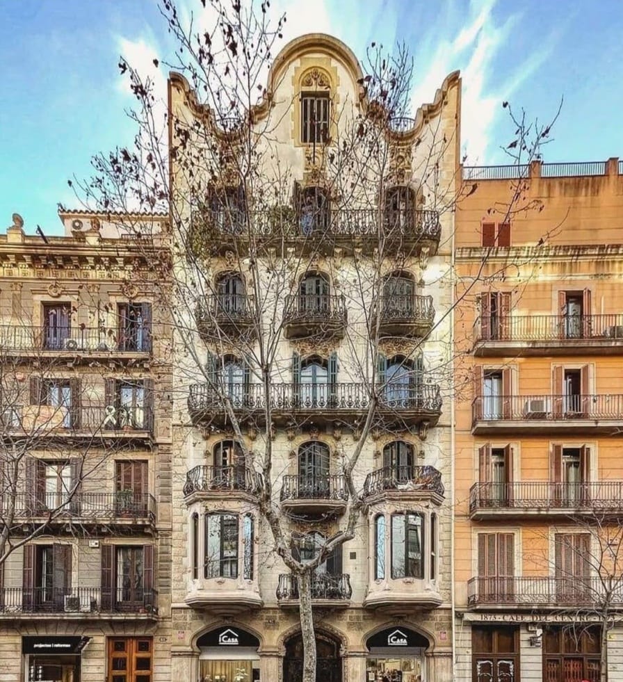 A modernist facade in Barcelona